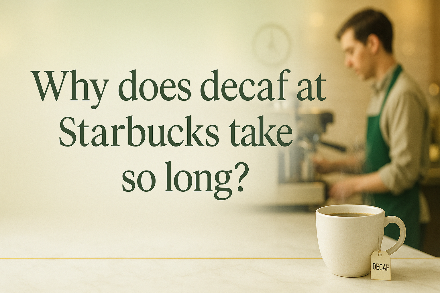 Why does decaf at Starbucks take so long?