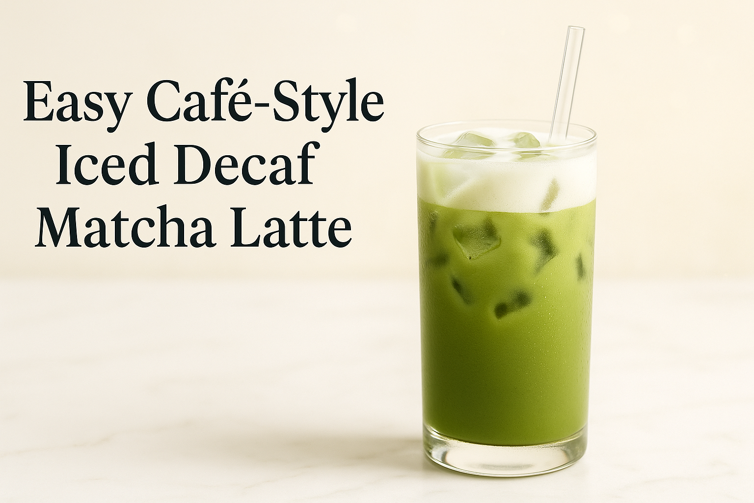 Easy Café-Style Iced Decaf Matcha Latte