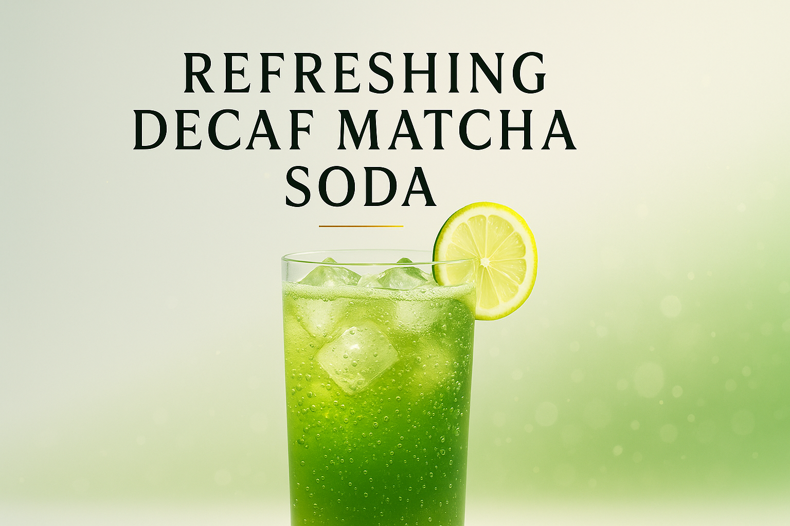 Refreshing Decaf Matcha Soda (3-Step Recipe)