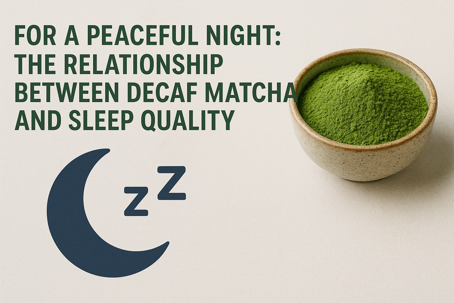 For a Peaceful Night: The Relationship Between Decaf Matcha and Sleep Quality