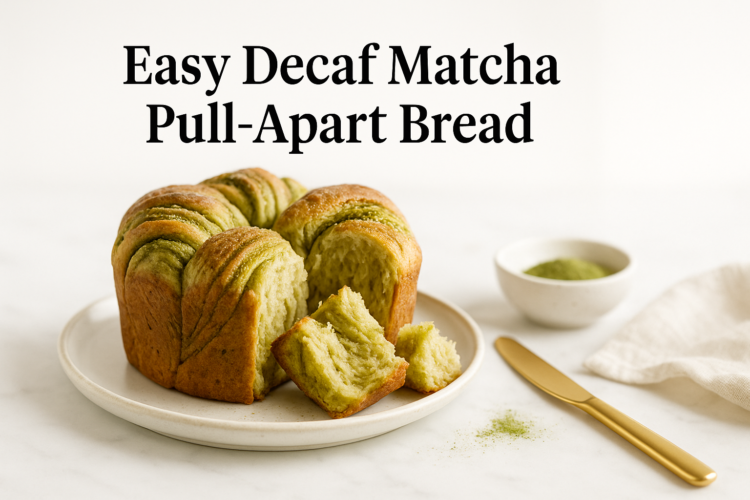 Easy Decaf Matcha Pull-Apart Bread (Bread Maker Recipe)
