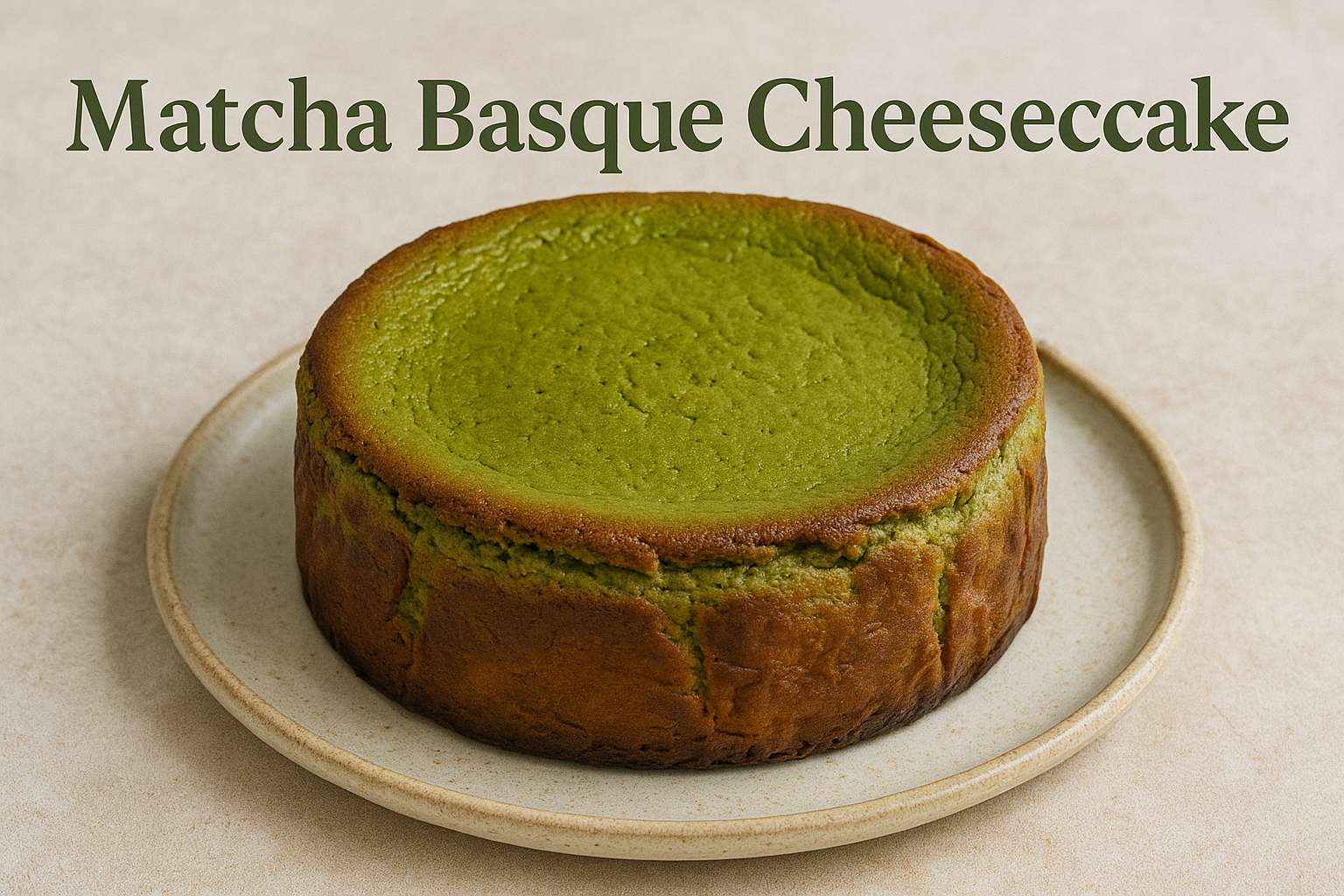 The Ultimate Decaf Matcha Basque Cheesecake Recipe