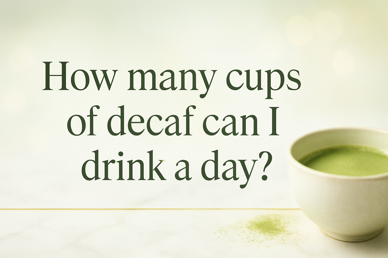 How many cups of decaf can I drink a day?