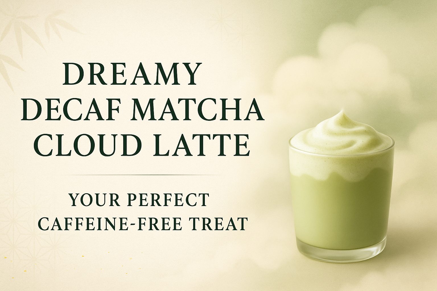 Dreamy Decaf Matcha Cloud Latte: Your Perfect Caffeine-Free Treat