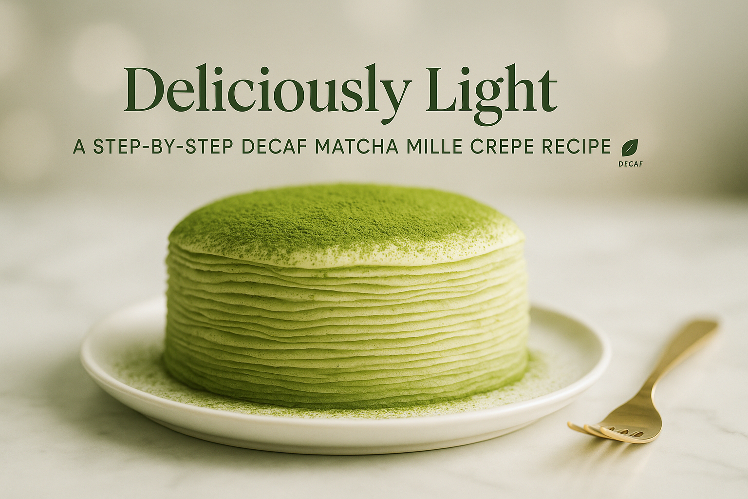 Deliciously Light: A Step-by-Step Decaf Matcha Mille Crepe Recipe